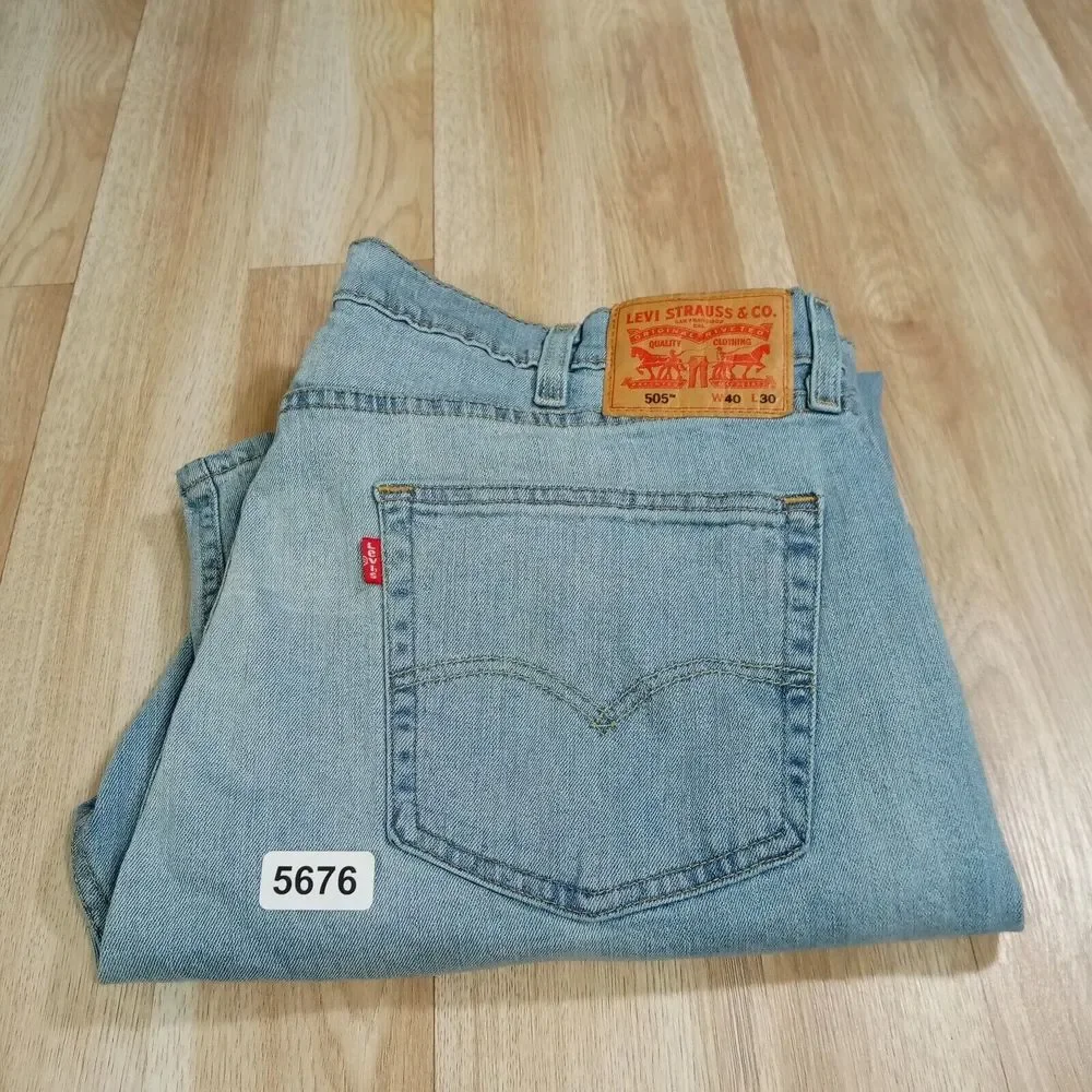 Levis 505 Jeans Mens‎ 40x30 Regular Fit Straight Denim Cotton Blend